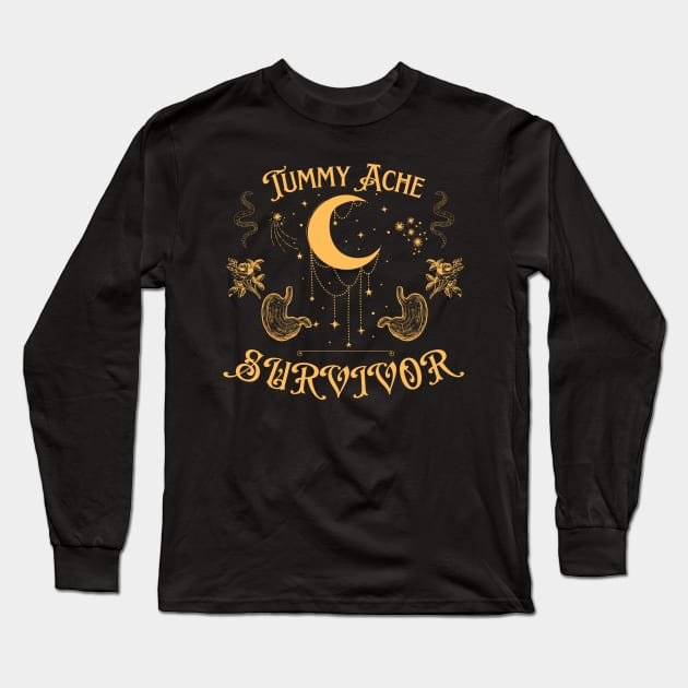 Funny Tummy Ache Survivor Long Sleeve T-Shirt by MalibuSun